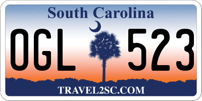SC license plate OGL523