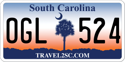 SC license plate OGL524