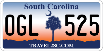 SC license plate OGL525