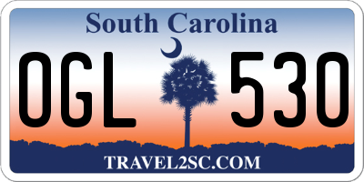 SC license plate OGL530