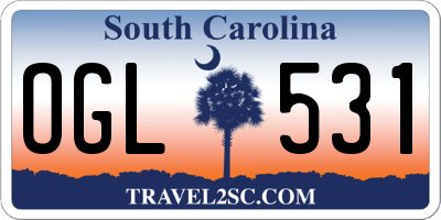 SC license plate OGL531