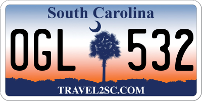 SC license plate OGL532