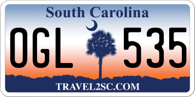 SC license plate OGL535