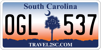 SC license plate OGL537