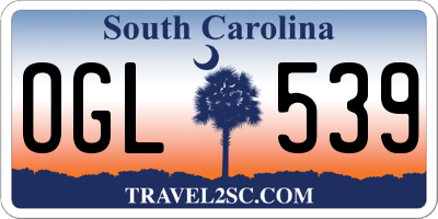 SC license plate OGL539