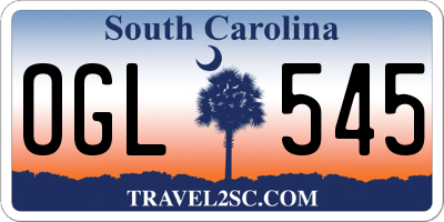 SC license plate OGL545