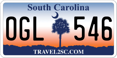 SC license plate OGL546