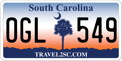 SC license plate OGL549