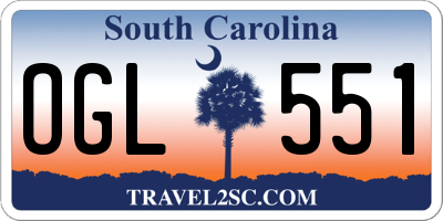 SC license plate OGL551