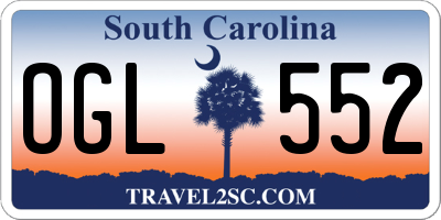 SC license plate OGL552