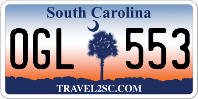 SC license plate OGL553