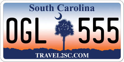 SC license plate OGL555