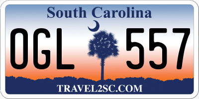 SC license plate OGL557