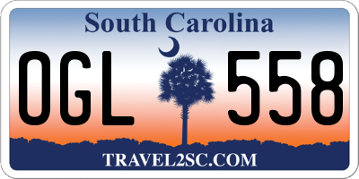 SC license plate OGL558