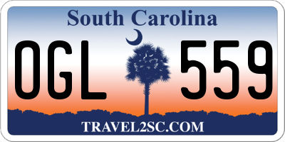 SC license plate OGL559