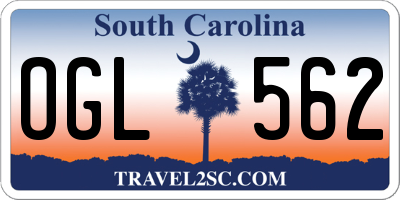 SC license plate OGL562