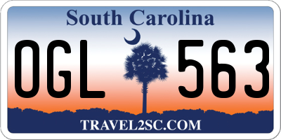 SC license plate OGL563