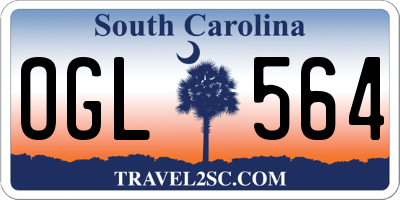 SC license plate OGL564