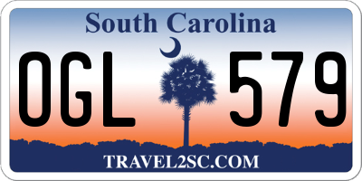 SC license plate OGL579