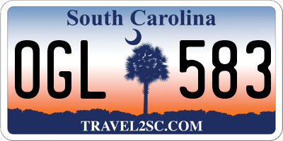 SC license plate OGL583