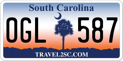 SC license plate OGL587
