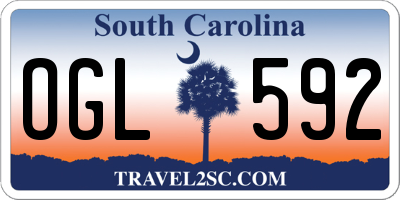 SC license plate OGL592