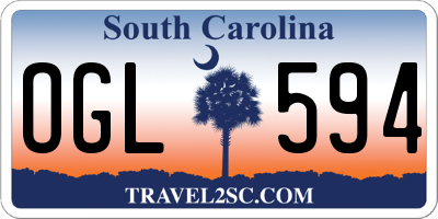 SC license plate OGL594