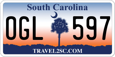 SC license plate OGL597