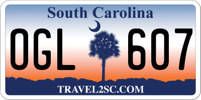 SC license plate OGL607