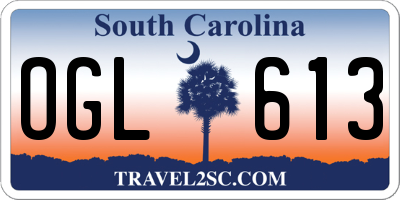 SC license plate OGL613