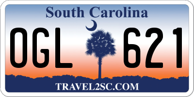 SC license plate OGL621