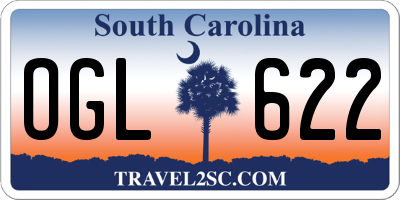 SC license plate OGL622