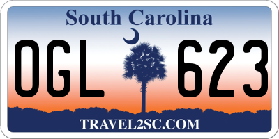 SC license plate OGL623