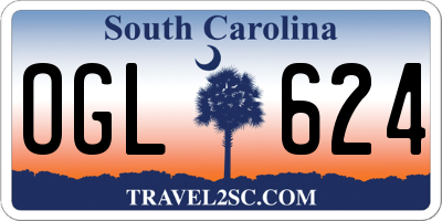 SC license plate OGL624