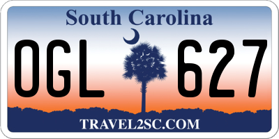 SC license plate OGL627