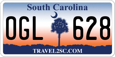 SC license plate OGL628