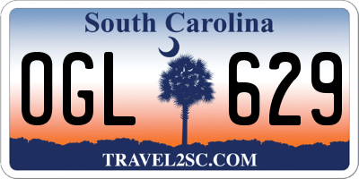 SC license plate OGL629