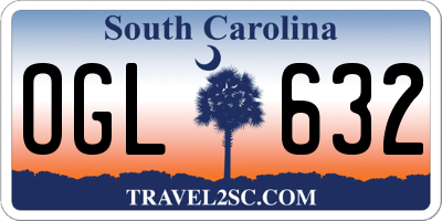 SC license plate OGL632