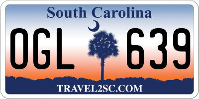 SC license plate OGL639