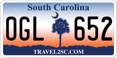 SC license plate OGL652