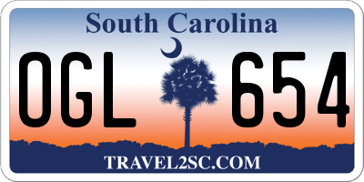 SC license plate OGL654
