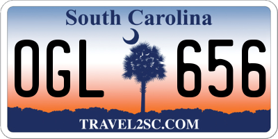 SC license plate OGL656