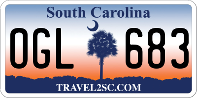 SC license plate OGL683