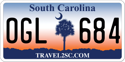 SC license plate OGL684