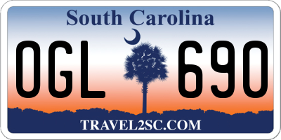 SC license plate OGL690