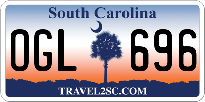SC license plate OGL696