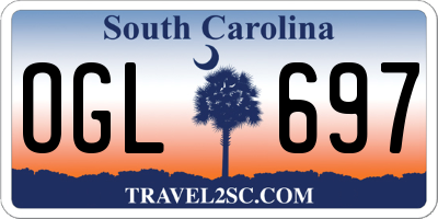 SC license plate OGL697