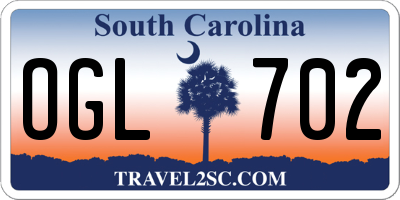 SC license plate OGL702