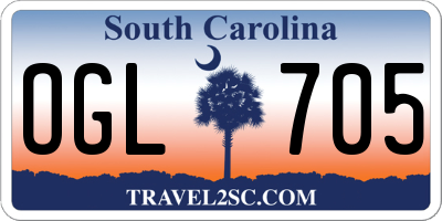 SC license plate OGL705