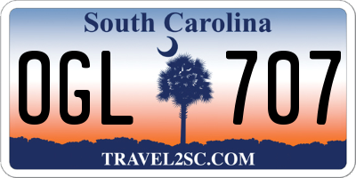 SC license plate OGL707